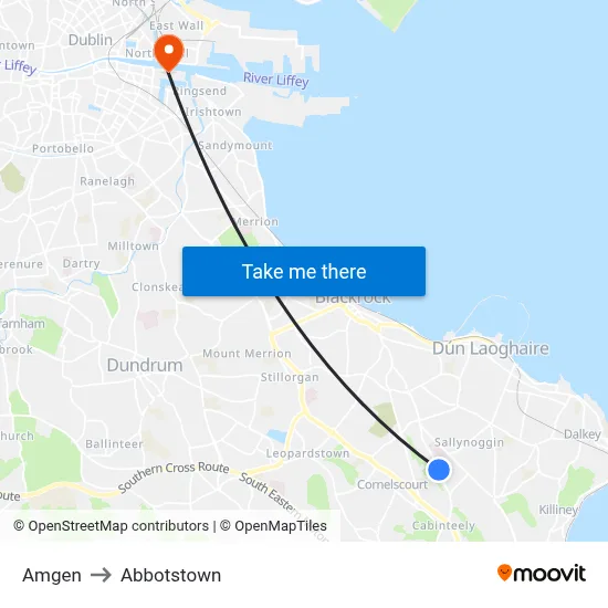 Amgen to Abbotstown map
