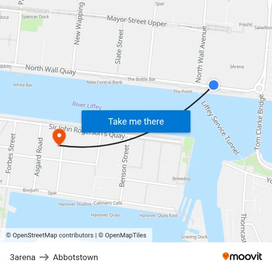 3arena to Abbotstown map