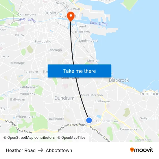 Heather Road to Abbotstown map