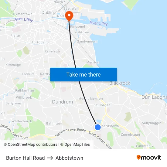 Burton Hall Road to Abbotstown map