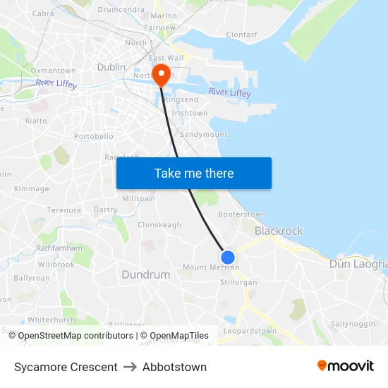 Sycamore Crescent to Abbotstown map