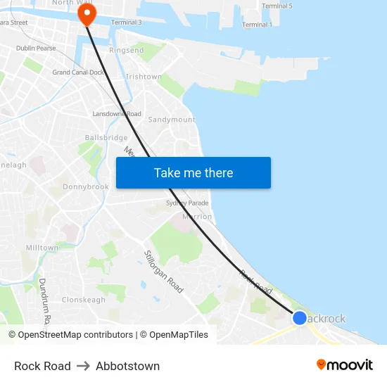 Rock Road to Abbotstown map