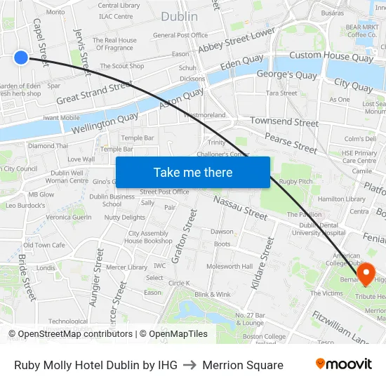 Ruby Molly Hotel Dublin by IHG to Merrion Square map