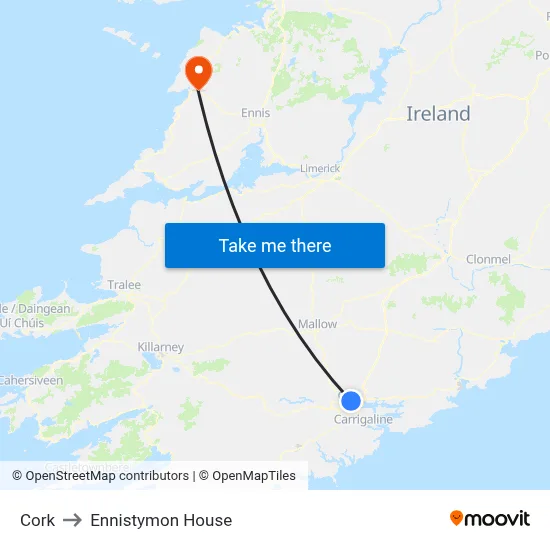 Cork to Ennistymon House map
