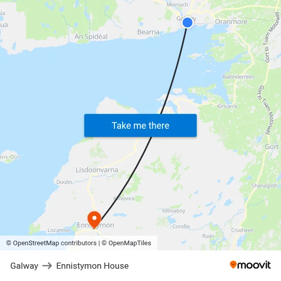 Galway to Ennistymon House map