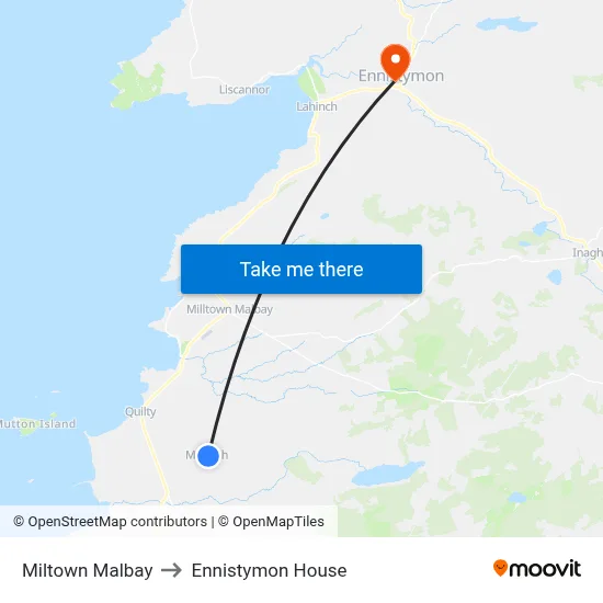 Miltown Malbay to Ennistymon House map