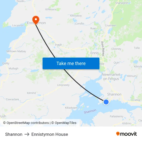 Shannon to Ennistymon House map