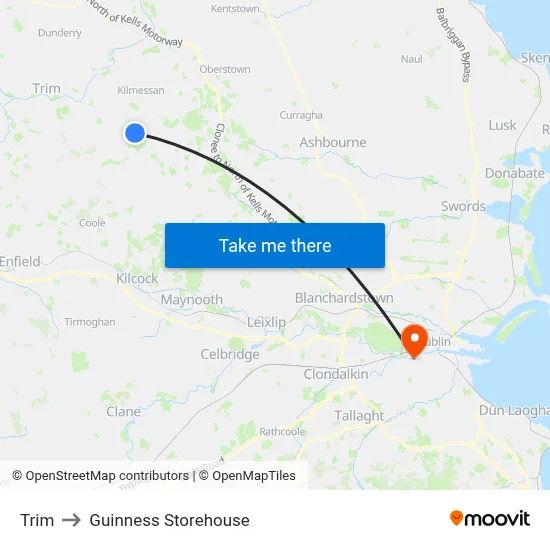 Trim to Guinness Storehouse map