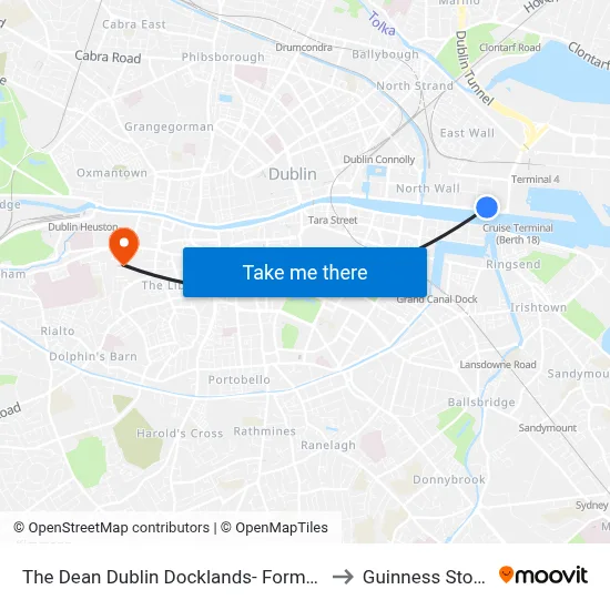 The Dean Dublin Docklands- Formerly The Mayson to Guinness Storehouse map