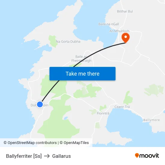 Ballyferriter [Ss] to Gallarus map
