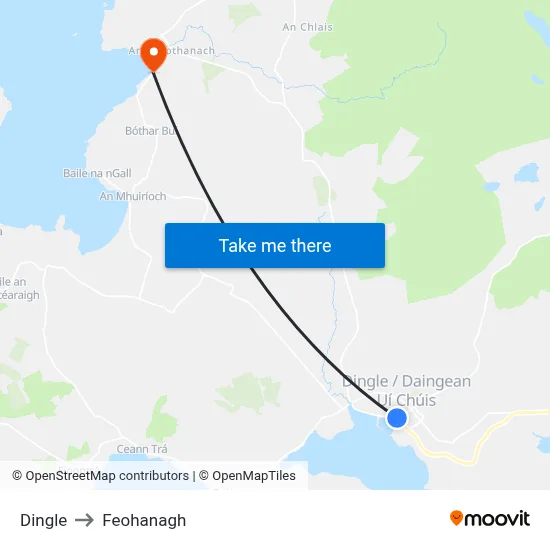 Dingle to Feohanagh map