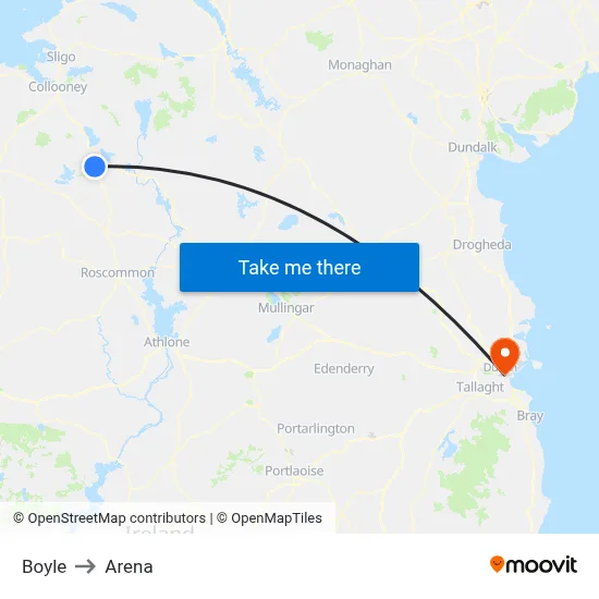 Boyle to Arena map