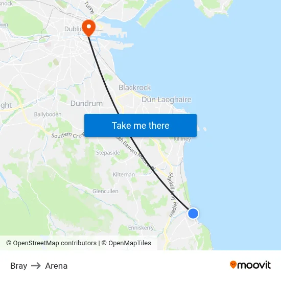 Bray to Arena map