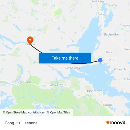 Cong to Leenane map