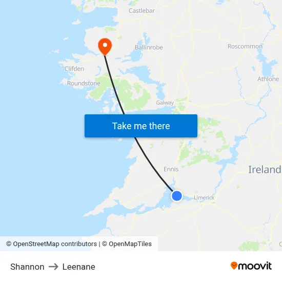 Shannon to Leenane map