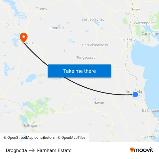Drogheda to Farnham Estate map