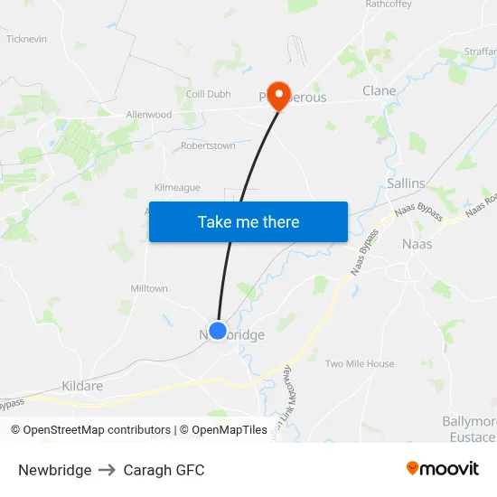 Newbridge to Caragh GFC map