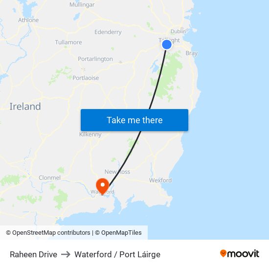 Raheen Drive to Waterford / Port Láirge map