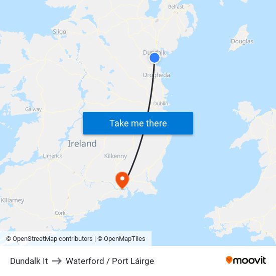 Dundalk It to Waterford / Port Láirge map