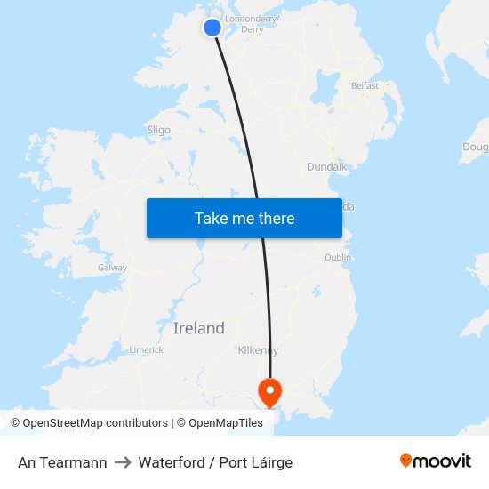 Termon To Waterford   Port Láirge With Public Transportation