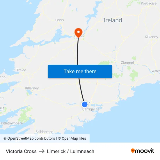 Victoria Cross to Limerick / Luimneach map