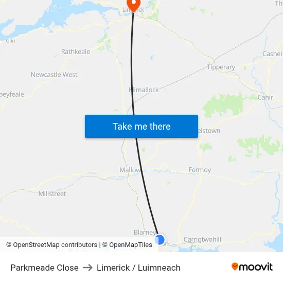 Parkmeade Close to Limerick / Luimneach map