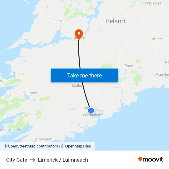 City Gate to Limerick / Luimneach map