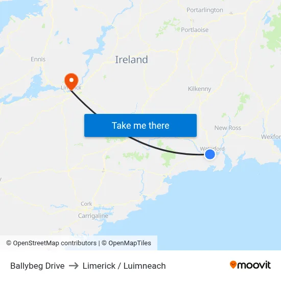 Ballybeg Drive to Limerick / Luimneach map