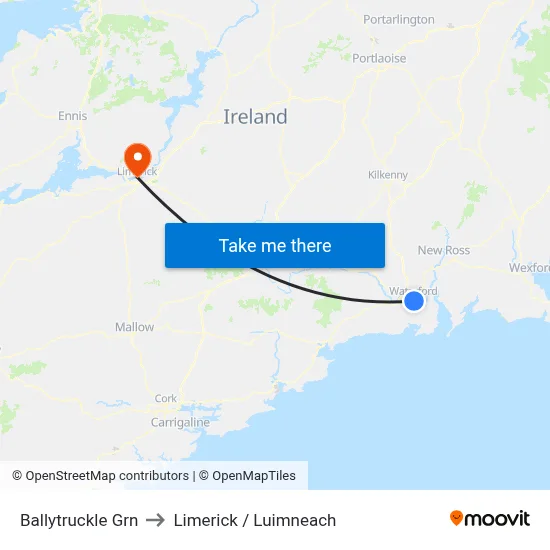 Ballytruckle Grn to Limerick / Luimneach map