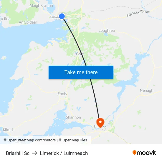 Briarhill Sc to Limerick / Luimneach map