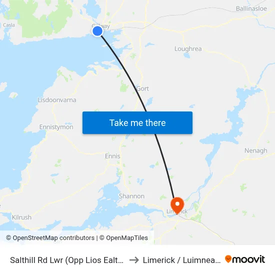 Salthill Rd Lwr (Opp Lios Ealtan) to Limerick / Luimneach map