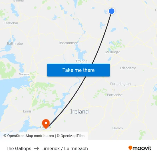 The Gallops to Limerick / Luimneach map