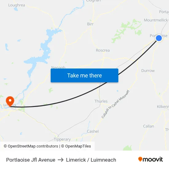 Portlaoise Jfl Avenue to Limerick / Luimneach map