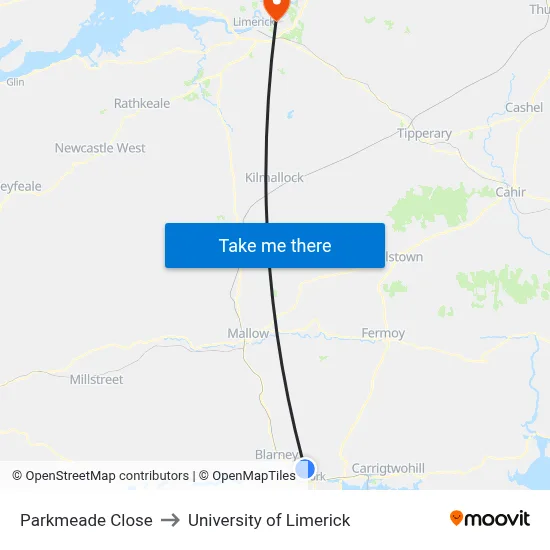 Parkmeade Close to University of Limerick map