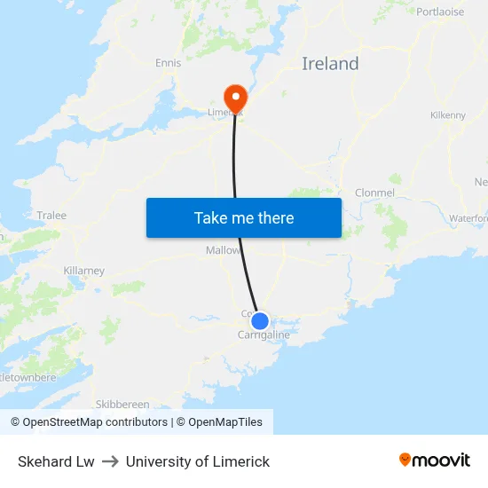 Skehard Lw to University of Limerick map