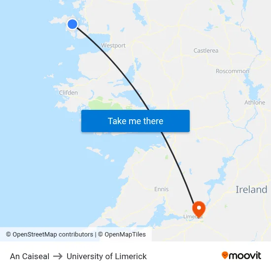 An Caiseal to University of Limerick map