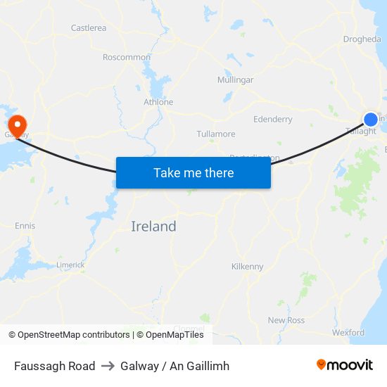 Faussagh Road to Galway / An Gaillimh map