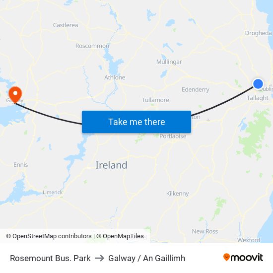 Rosemount Bus. Park to Galway / An Gaillimh map
