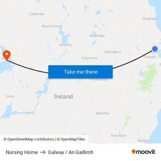 Nursing Home to Galway / An Gaillimh map