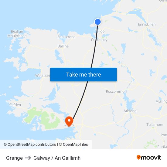 Grange to Galway / An Gaillimh map
