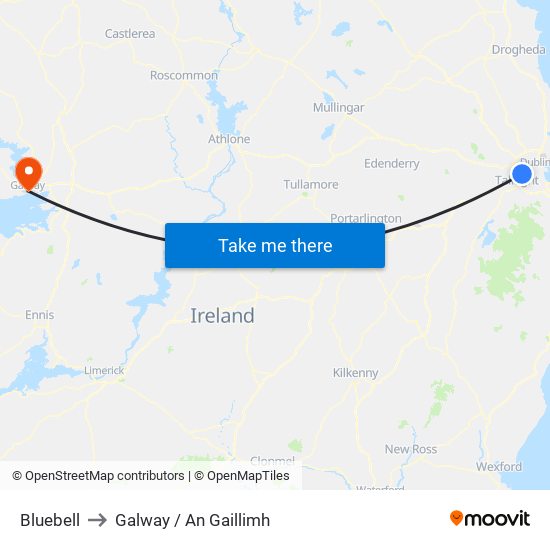 Bluebell to Galway / An Gaillimh map