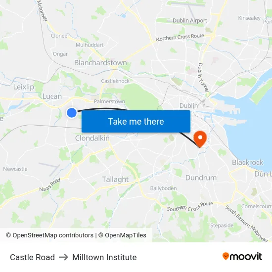 Castle Road to Milltown Institute map