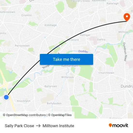 Sally Park Close to Milltown Institute map