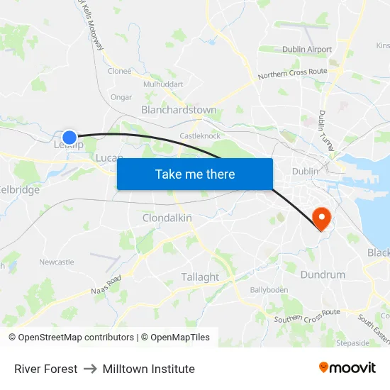 River Forest to Milltown Institute map