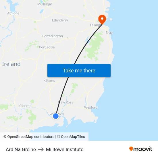 Ard Na Greine to Milltown Institute map