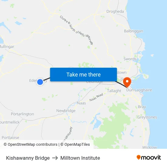 Kishawanny Bridge to Milltown Institute map