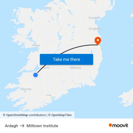 Ardagh to Milltown Institute map