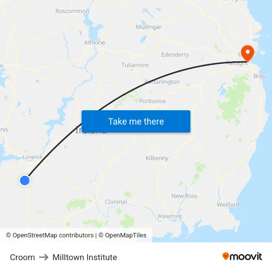Croom to Milltown Institute map