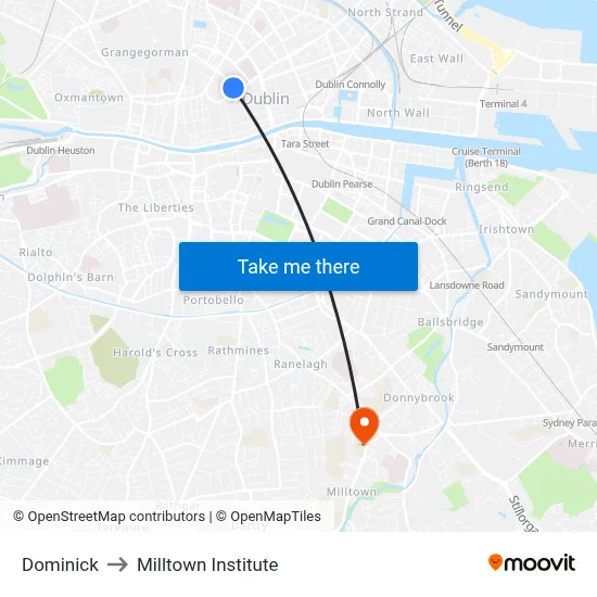 Dominick to Milltown Institute map