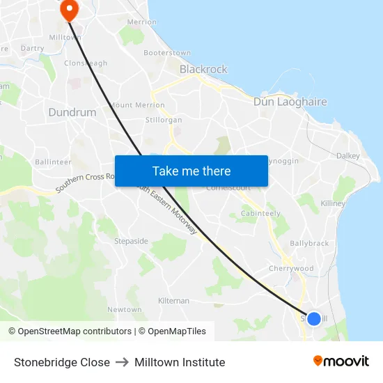 Stonebridge Close to Milltown Institute map